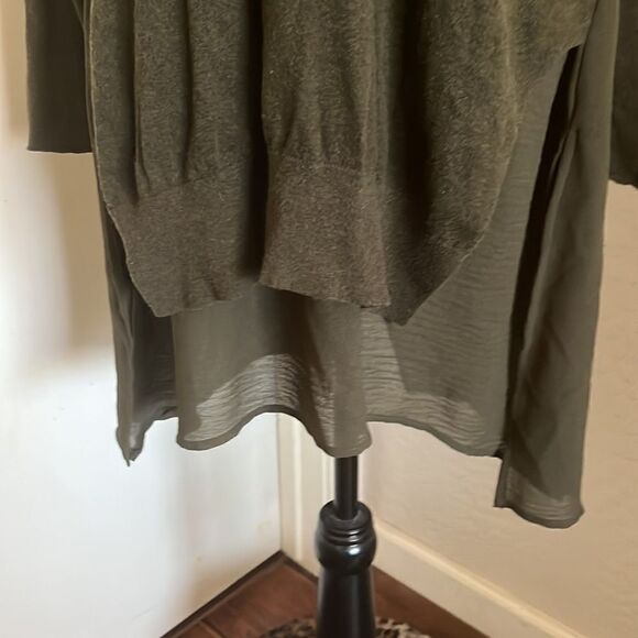 Soft Surroundings Green Hi-Lo Pullover Tunic Boho Casual Work - Picture 7 of 10
